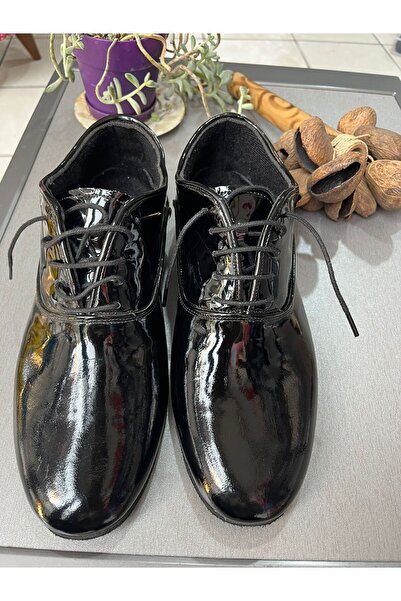 bitangosu Black Patent Leather Classic Model Men's Tango, Dance and Ballroom Shoes with Fabric Lining Inside