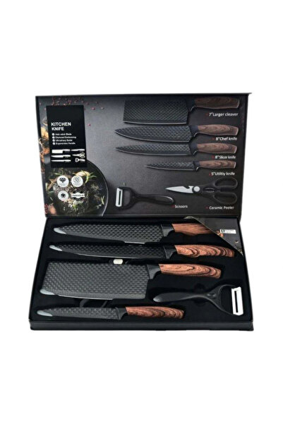 OEM Set of 6 Professional Stainless Steel Kitchen Knives, Ergonomic Design