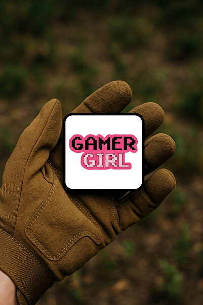 AHWALL شارة / رقعة / شعار بتصميم لعبة 'GAMER GIRL' باللون الوردي وكتابة 'Pixel'