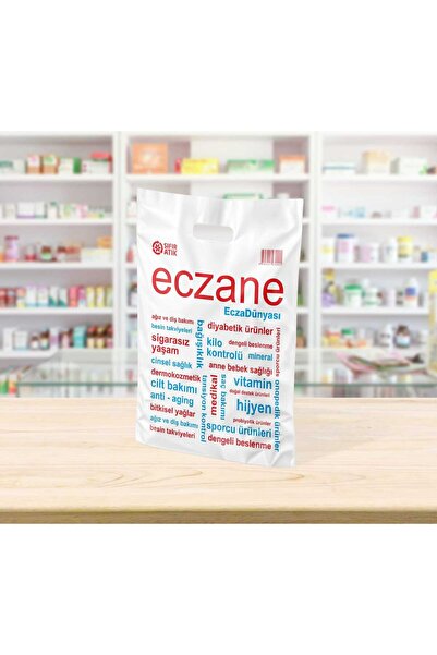 ECZADÜNYASI 24x31 Orta Boy Eczane Temalı Bio El Geçme Poşet (1000 Adet)
