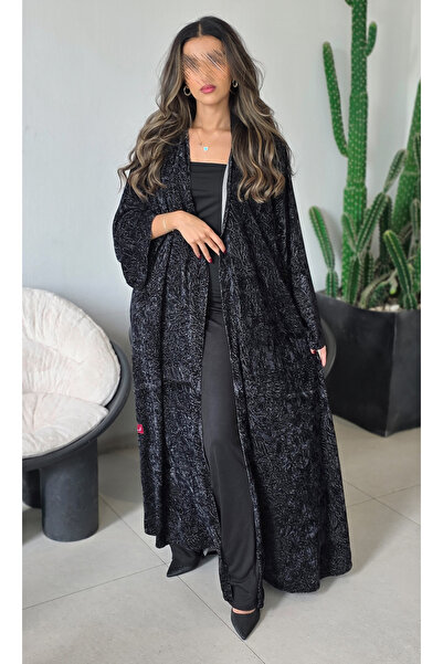 AYA - MW1772 - Floral velvet abaya