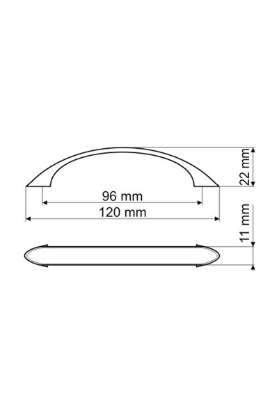 Other US27 handle, satin nickel, 96mm