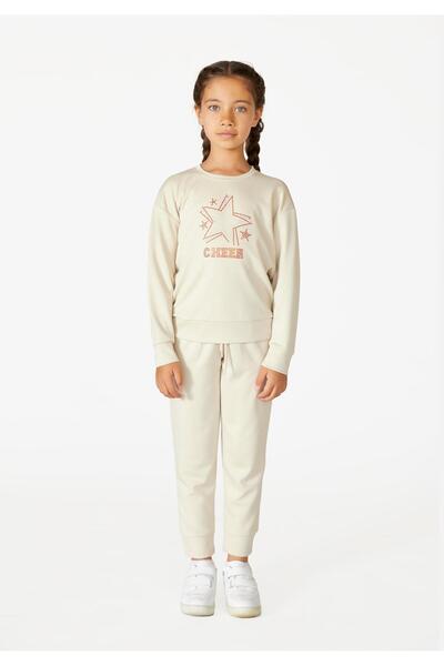 Weweus Girl's Beige Pajama Set 711