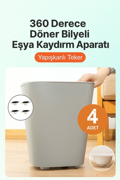 adornazzle 360 Derece Döner Bilyeli Eşya Kaydırma Aparatı, Pratik Mobilya Tek...