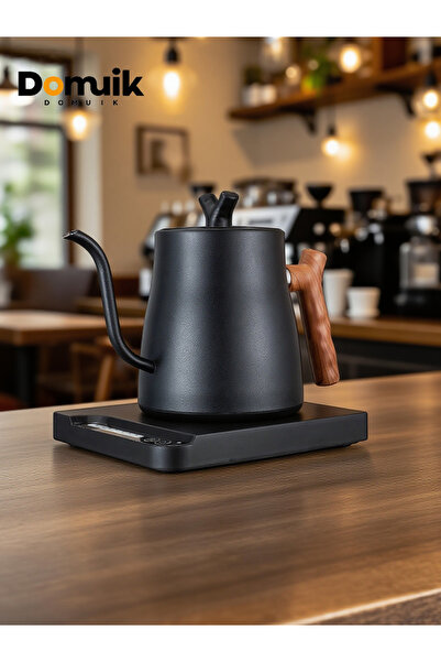 Domuik Electric Gooseneck Kettle 1000ML 1000W with 7 Temperature Settings