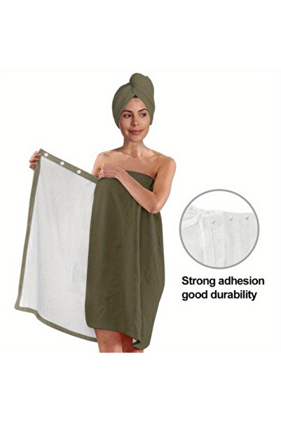 Beauenty Bath skirt and shower cap set, soft and skin-friendly, highly absorbent.