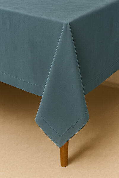 De'Vor Velvet Textured Tablecloth |   Stylish, Soft, Stain-Resistant Blue Tablecloth