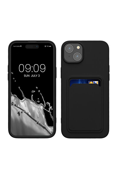 KWmobile Θήκη για Apple iPhone 15 Plus, Μαύρη, Σιλικόνη, 62018.01