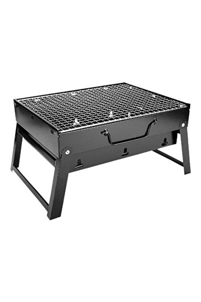 HALAMODO شواية فحم محمولة باللون الأسود - 36×29×6.8 سم