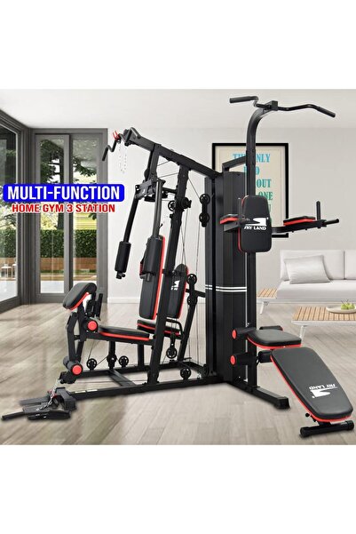 SKY LAND Multi-Station Home Gym GM-8144 Strength Trainer 3 Stations for Full Body & Muscle Building