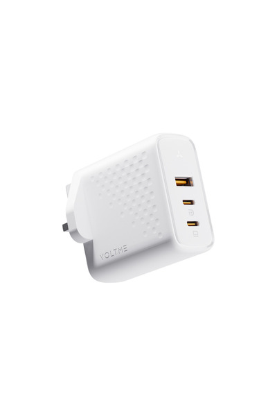 VOLTME شاحن حائط ريفو 2-USB-C وUSB 100 واط - أبيض