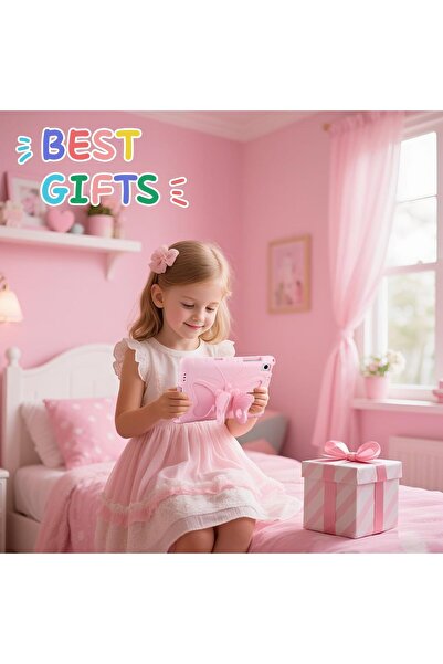 Coolden Case for Samsung Galaxy Tab A9+ 11" (2023) – Shockproof protection, butterfly stand and shoulder strap, pink