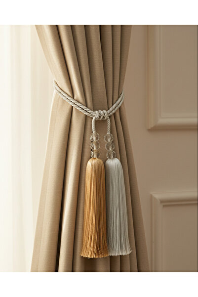 REDTAG Ivory And Beige Tie Back With Double Tassel