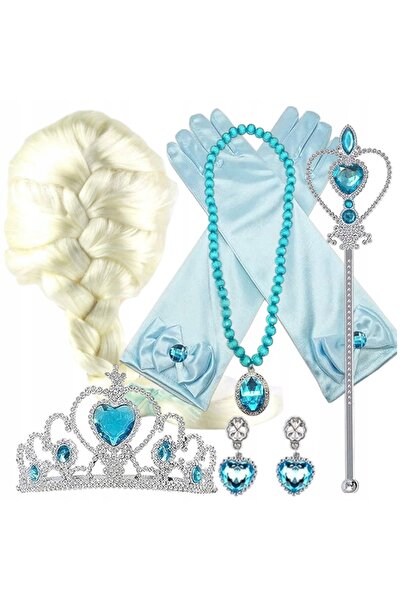 Other PERUCA COROANĂ MĂNUȘI SCEPTRU SET COLIERE ELSA ELZA ANNA REGATUL DE GHEAȚĂ