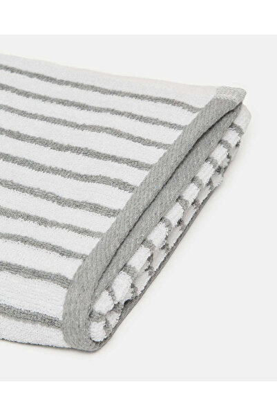 REDTAG Grey Striped Bath Towel