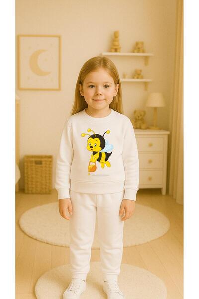 playwear Παιδικό Φούτερ Σετ με Στάμπα Honey-Do-It-Yourself για Κορίτσια και Α...