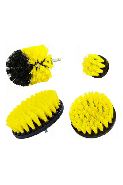 Maxrom Set 4 perii curatare pentru bormasina OEM, Negru/ Galben