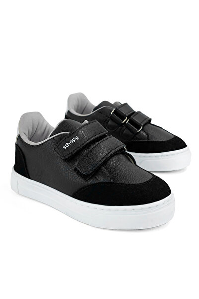 Sthapy Pantofi negri pentru copii Hones Ortopedik Velcro Daily, mărimea 26-35