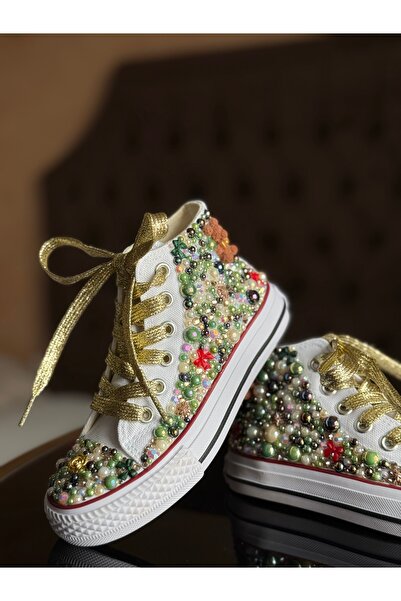 kiddos.ro Girls' sneakers Noel - Handmade