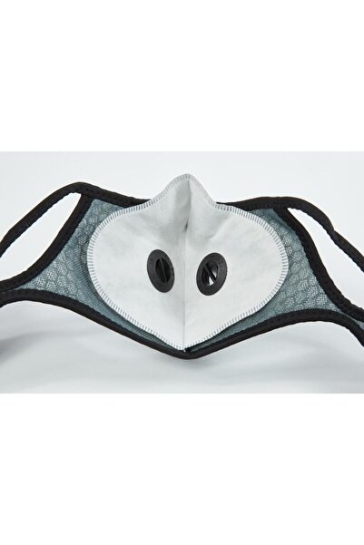 OEM Protective Mask, XL, Gray, Modern Sporty Look, Carbon Filter, 2 Exhalation Valves