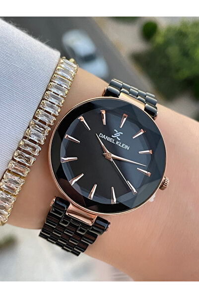 Daniel Klein Kesme Camlı Siyah Renk Kadın Kol Saati Ve Bileklik