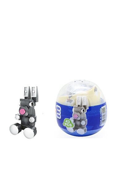 RoveZone Bunny-in-Egg Building Set, 43 Pieces, Gray/White