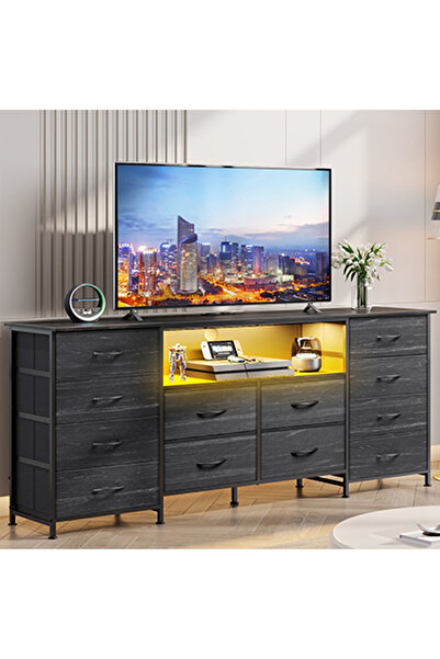 KEKE 12-drawer large size TV model For inside Bed Home Bed Room Black Color 66" inch