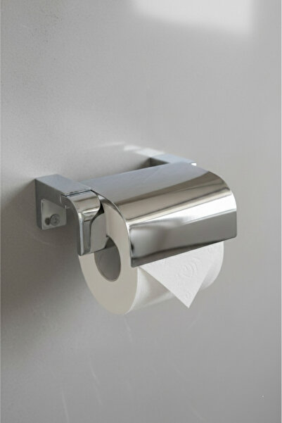 MegaVitrin Premium Theme Toilet Paper Holder with Cover Chrome |   Stainless ...