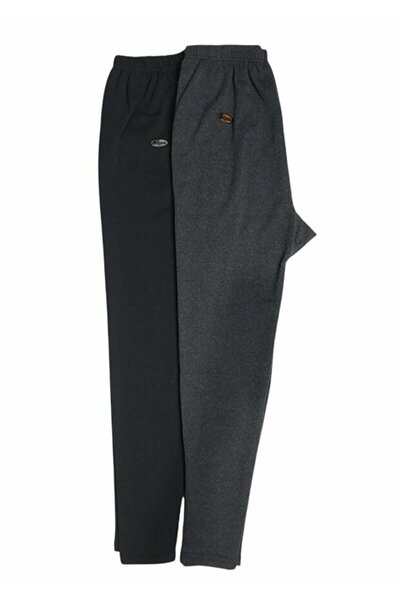 Tusebu Fleece-Lined Elastic Leg Black Smoked Comfortable Underwear Tights wit...