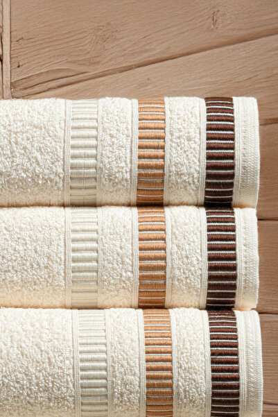 DNZGÜLCAN Sera 4-Piece Bath Towel Set (2 Pieces 70X140, 2 Pieces 50X90) – Stylish and Soft, Dowry Gift