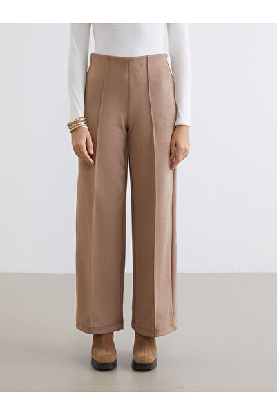 LC Waikiki Γυναικείο παντελόνι με στιλ σουέτ Vizyon New Season Standard Fit