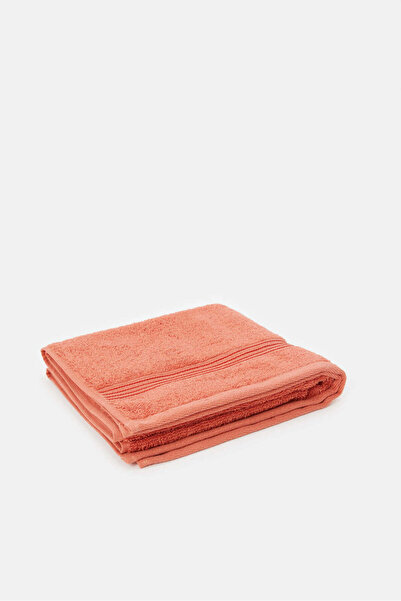 REDTAG Orange Soft Cotton Hand Towel With Viscose Border