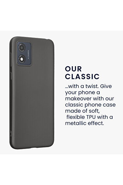 KWmobile Case for Motorola Moto E13, Gray, Silicone, KWM000022OW006C