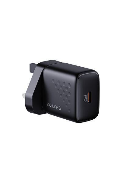 VOLTME شاحن حائط ريفو لايت بمنفذ USB-C بقوة 20 وات - أسود