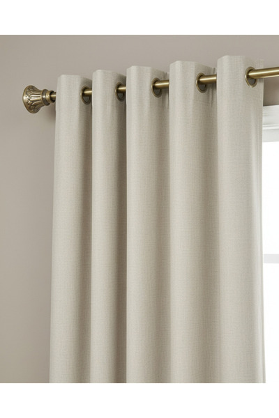 REDTAG قضيب ستارة مفرد قابل للتمديد مطلي بالبرونز مع نهاية فوضوية