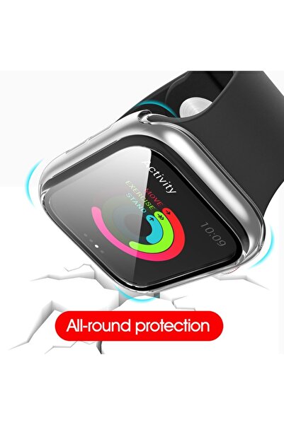 RoveZone Carcasă de protecție subțire pentru Apple Watch 40 mm, argintie