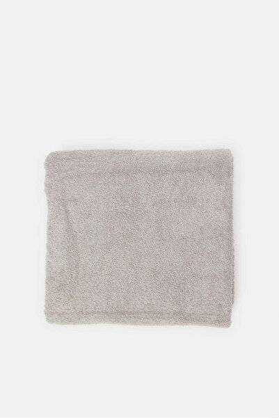 REDTAG Grey Soft Cotton Beach Towel With Viscose Border