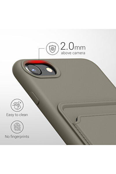 KWmobile Case for Apple iPhone 8/iPhone 7/iPhone SE 2, Gray, Silicone, KWM0000134I016C