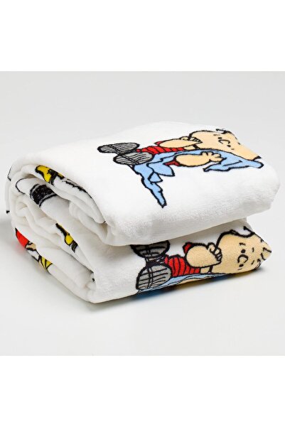 Kanguru Deluxe Snoopy Peanuts Blanket, Light Grey, 140 x 180 cm