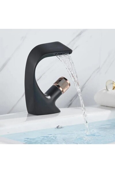 Alessandro DESIGN Baterie Lavoar Monocomanda Alama Sanitara Negru Racorduri i...