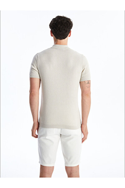 LC Waikiki Ανδρικό πλεκτό πουλόβερ Polo Neck - Κοντό μανίκι