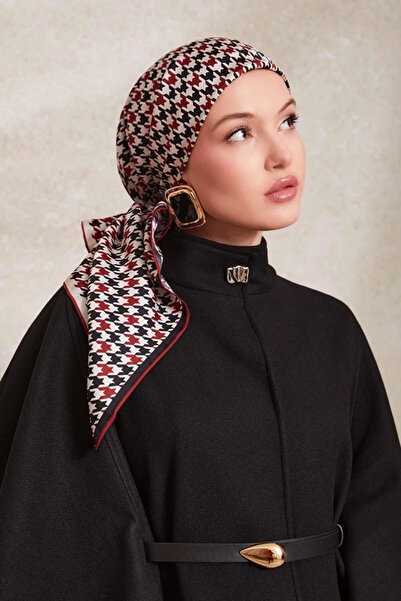 Levidor Goosebroken Pattern Twill Silk Scarf-Tile