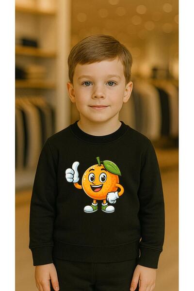 playwear Hanorac de echipă cu imprimeu ORANGE CHARACTER pentru fete și băieți...