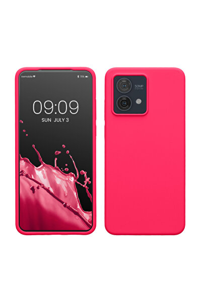 KWmobile Case for Motorola Moto G84, Pink, Silicone, KWM000022NO010C