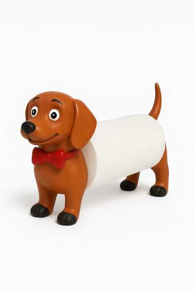 GEZEGENX Dekoratif Kağıt Havluluk, Tezgah Uyumlu Rulo Kağıt Havluluk, Köpek F...