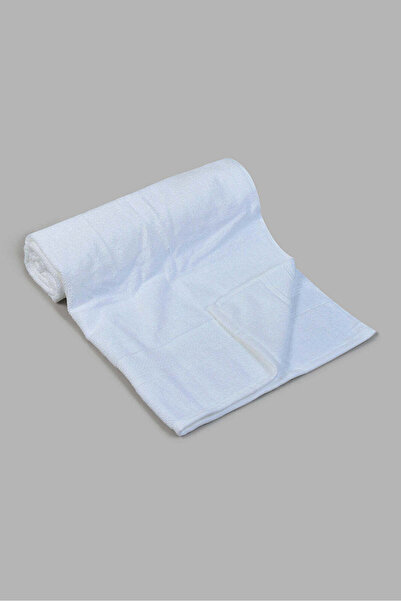 REDTAG White Textured Cotton Bath Towel
