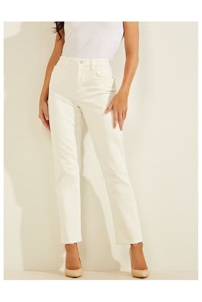 Guess Women's Girly Straight Jeans, white, 29x29