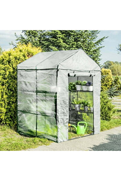 Selgot Solar Gradina cu rafturi pentru plante si flori 140 x 140 x 200 cm