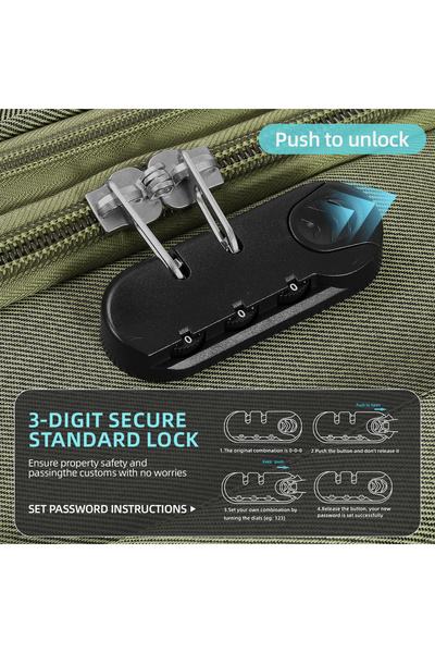 SHOWKOO 4 Piece Luggage Sets Expandable Softside Suitcase with Spinner Wheels & TSA Lock 20in/24in/28in/32in