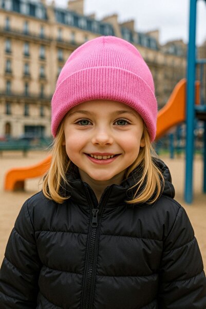 FELLMENS Beretă roz pentru fete basic 7-12 ani